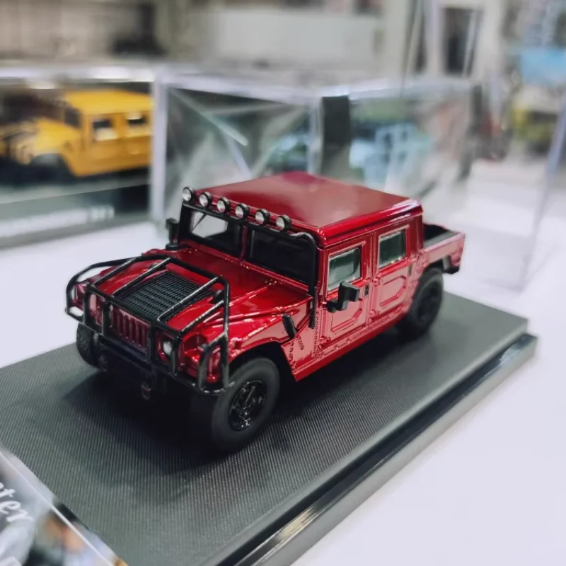 

Diecast 1/64 Scale Hummer H1 Truck Hardtop Pickup Off-road Alloy Car Model Collectible Toy Gift Souvenir Display Ornament