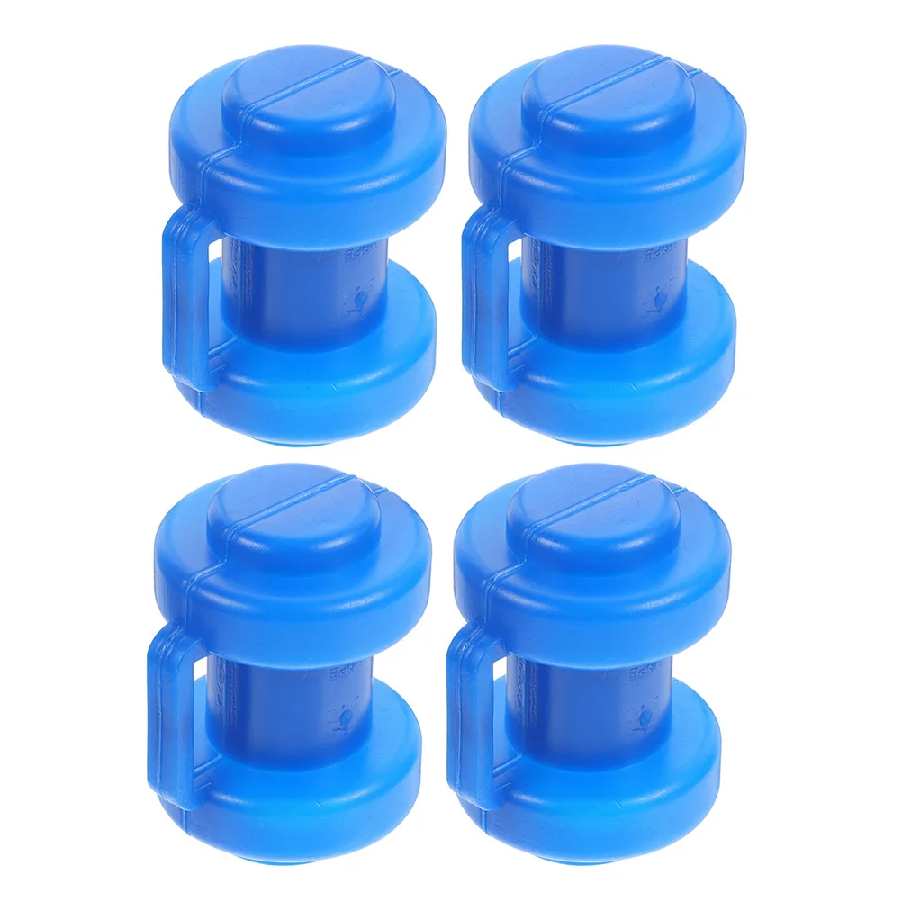 

4Pcs Trampoline Pole Top Caps Heavy Duty Plastic Covers for Enclosure Poles Wear Resistant Safety Fit Blue Trampoline Net Cover