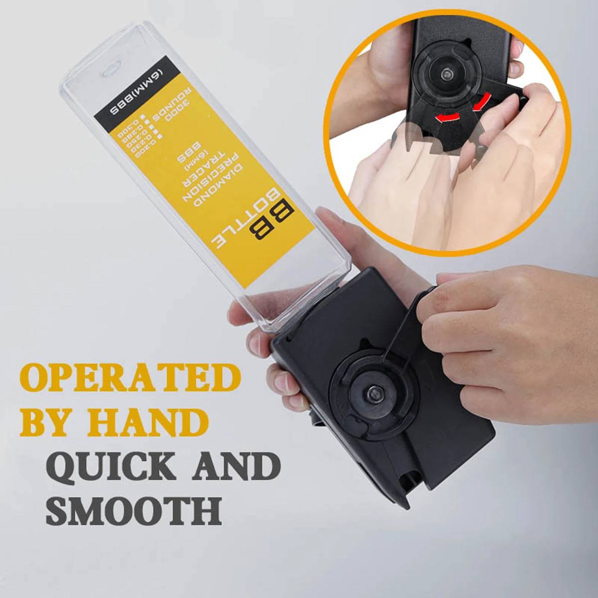 6mm BBS용 에어소프트 퀵 로더 M4 핸드 크랭크 1000개 용량 무소음 스피드 로더 CS 게임 페인트볼 슈팅 에어건 장비