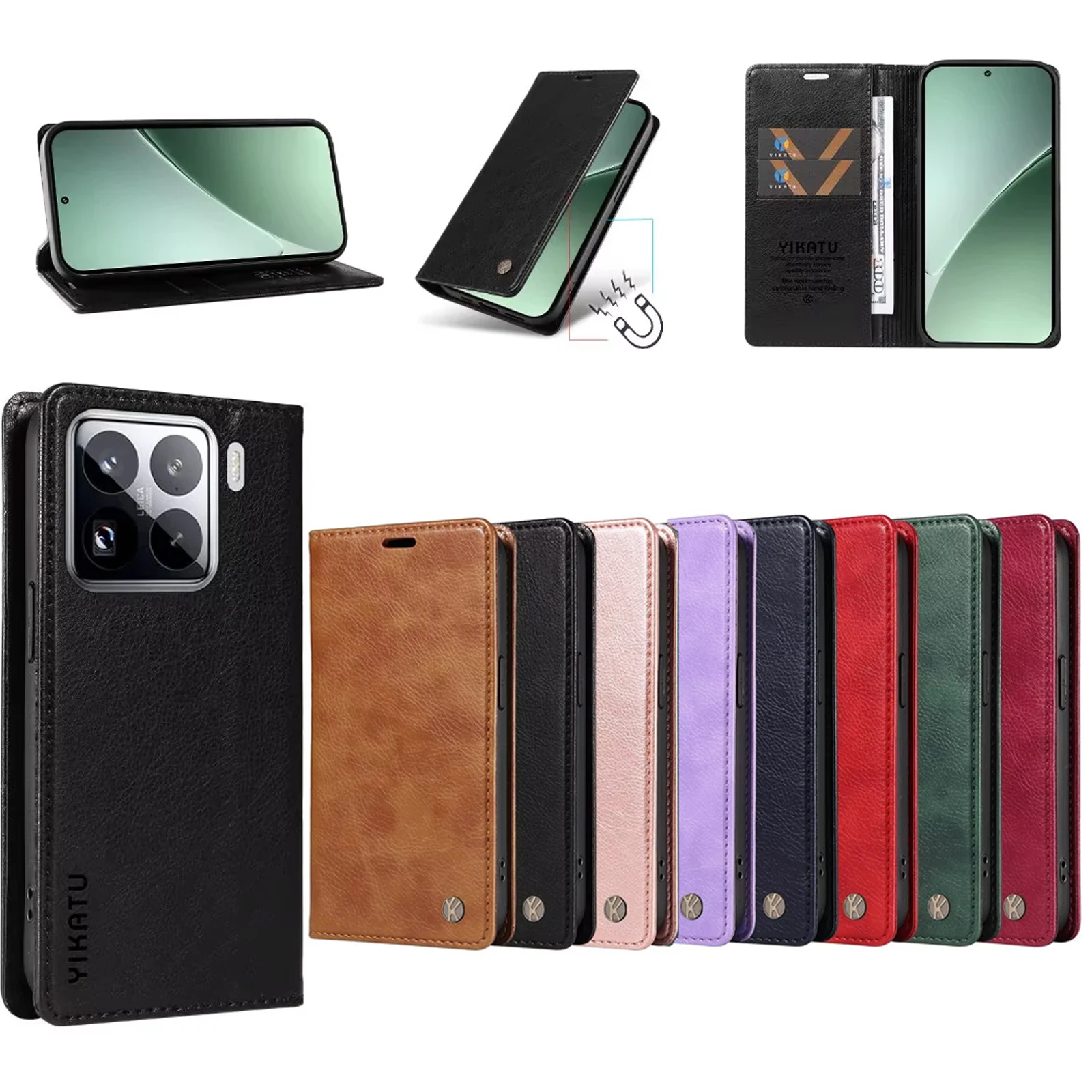 

Wallet Magnetic Leather Case For Xiaomi Redmi Note 11 Pro Plus 5G 11S 10 4G 10T 10S K70 Ultra K60 K50i K40S K40 A4 A3 A1 Cover
