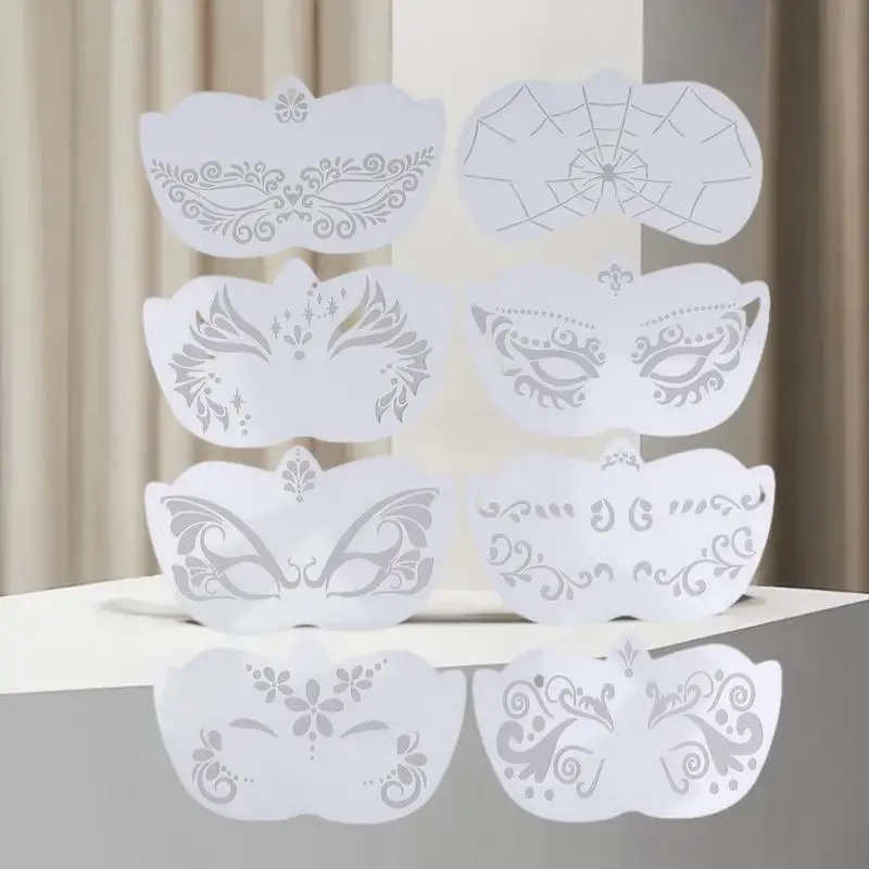 

Профессиональные многоразовые трафареты для рисования на лице и теле, простые шаблоны для взрослых и детей, инструменты для макияжа на вечеринках