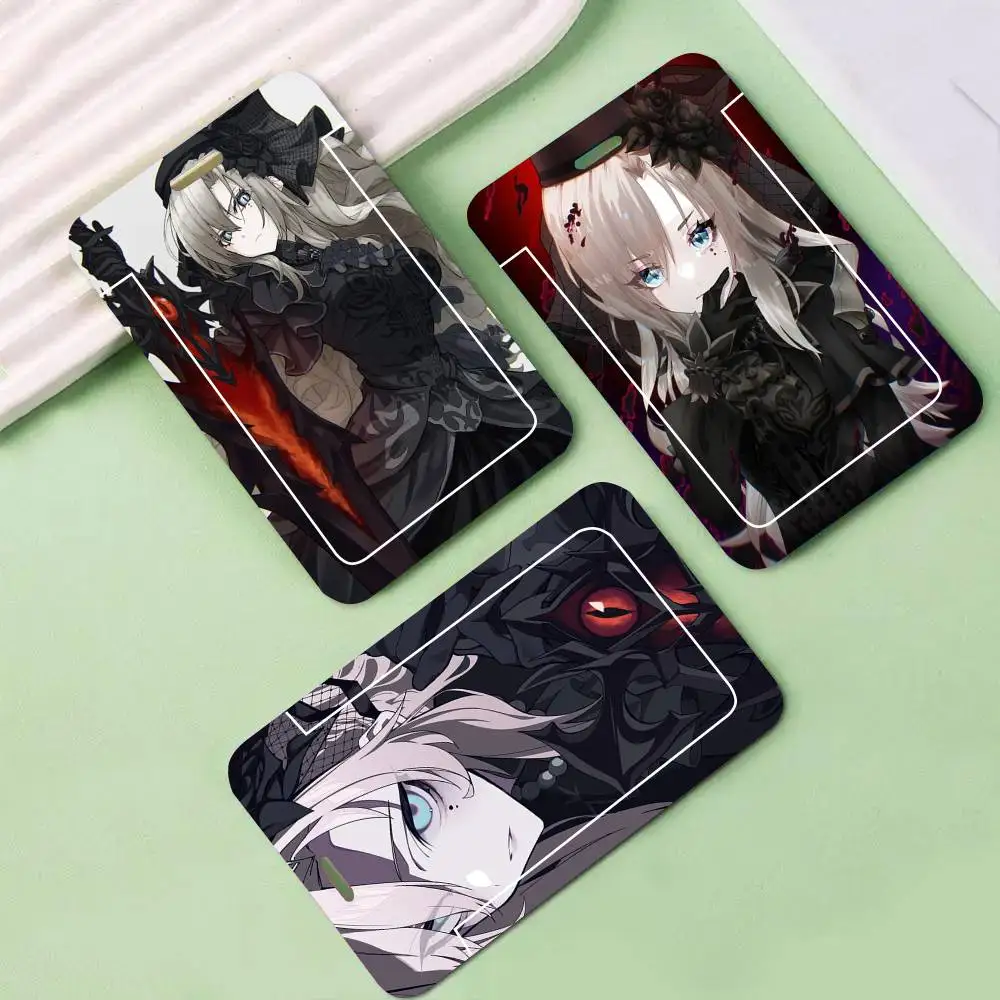 Kriemhild Animated Game Fate Grand Order Black Lanyard Card Holders Student Meal Cards And Campus Ids School