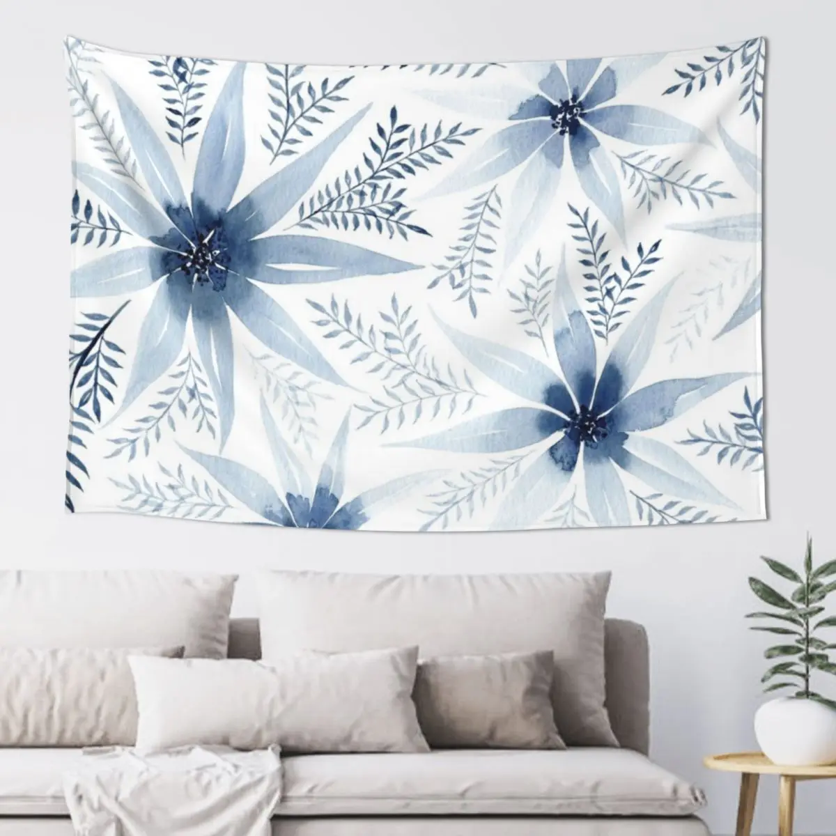 

Winter Flowers | Watercolour Painting Tapestry Home Decorations Room Decorating Aesthetic Wallpaper Tapestry