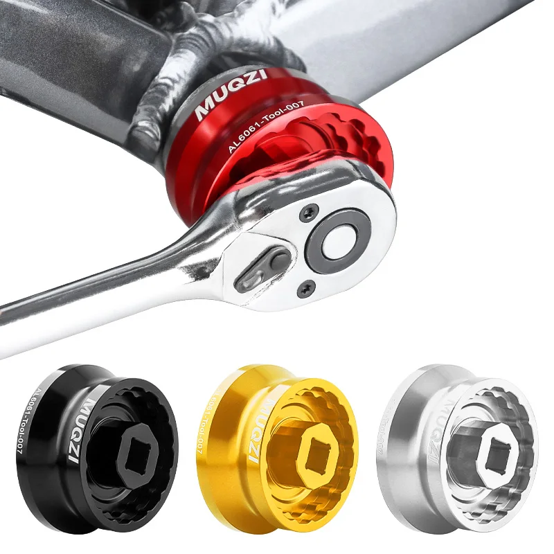 

MUQZI 5 in 1 Bike Bottom Bracket Tool For 12/16-Notch 39/41/44/46/49mm Compatible with Shimano SRAM Truvativ FSA Chris King