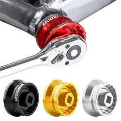 MUQZI 5 in 1 Bike Bottom Bracket Tool For 12/16-Notch 39/41/44/46/49mm Compatible with Shimano SRAM Truvativ FSA Chris King