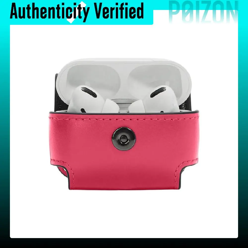 COACH Leather Earphone Case Women's Pink C3749-QBSCQ
