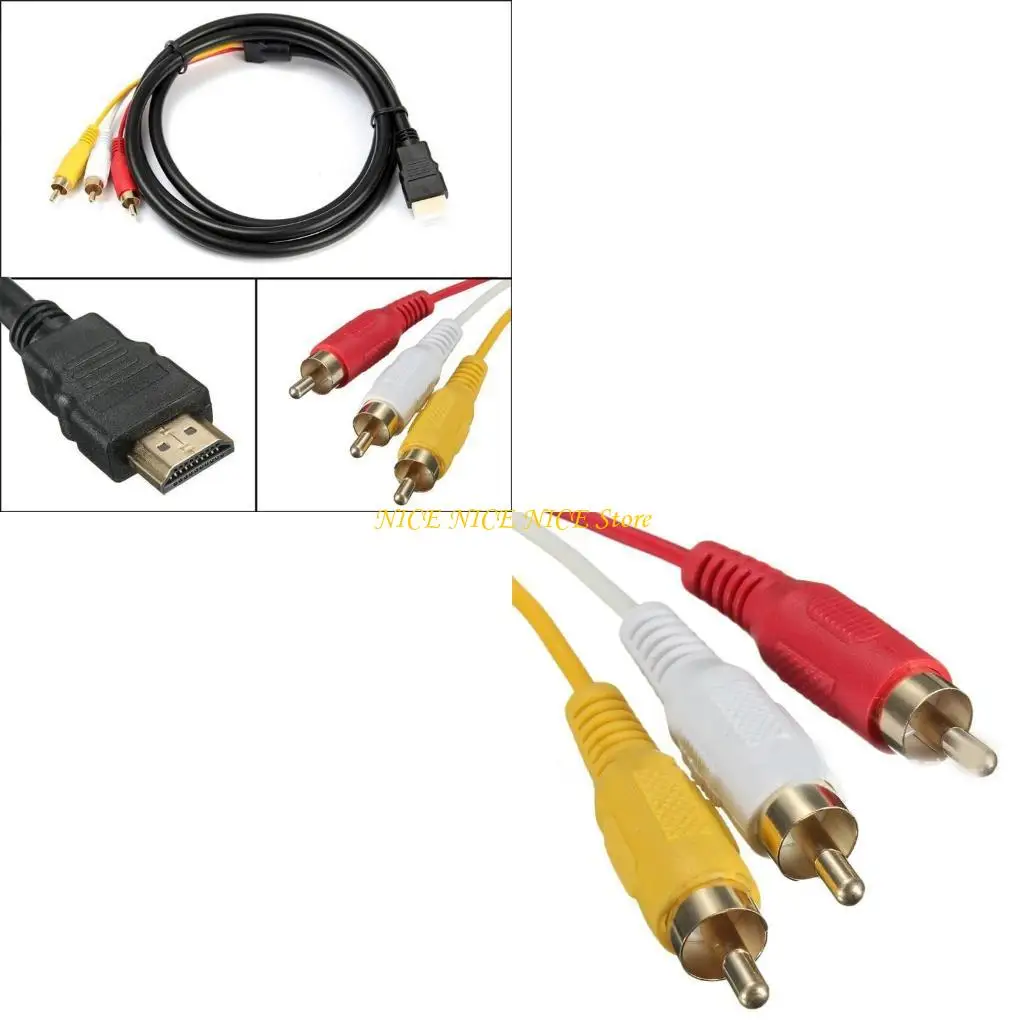 

Профессионал для -мужчин до 3RCA AV Cable Cable Adapter Connecter DVD -приемники HDTV