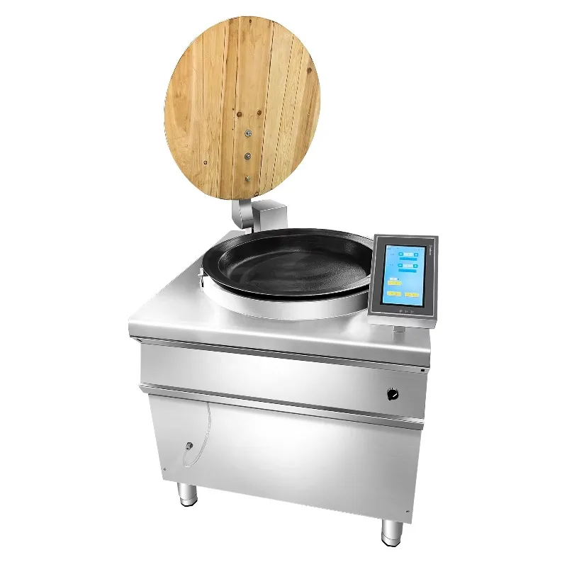 Dumpling Frying Machine Commercial Electric Automatic Induction Heating 304 Stainless Steel Pancake Machine Catering Baked Rice