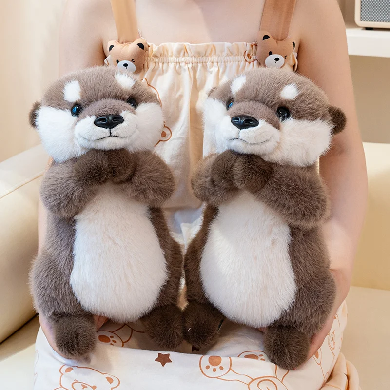 1Pc 25/35cm Lovely Otter Plush Toys Arm with Magnetic Force Stuffed Soft Animal Doll Cute Otter for Birthday Gift Decor