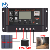 30A/20A/10A 12V 24V Auto Solar Charge Controller MPPT/PWM Controllers LCD Dual USB Output Solar Panel PV Regulator