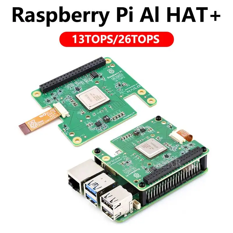 Raspberry Pi AI HAT+ Originale ufficiale ad alte prestazioni Hailo-8/8L 13/26Tops per Pi5 PCIe M.2 Gen3