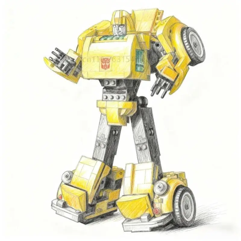 

The new yellow robot truck car creative toy building block set is suitable for children's Christmas gifts