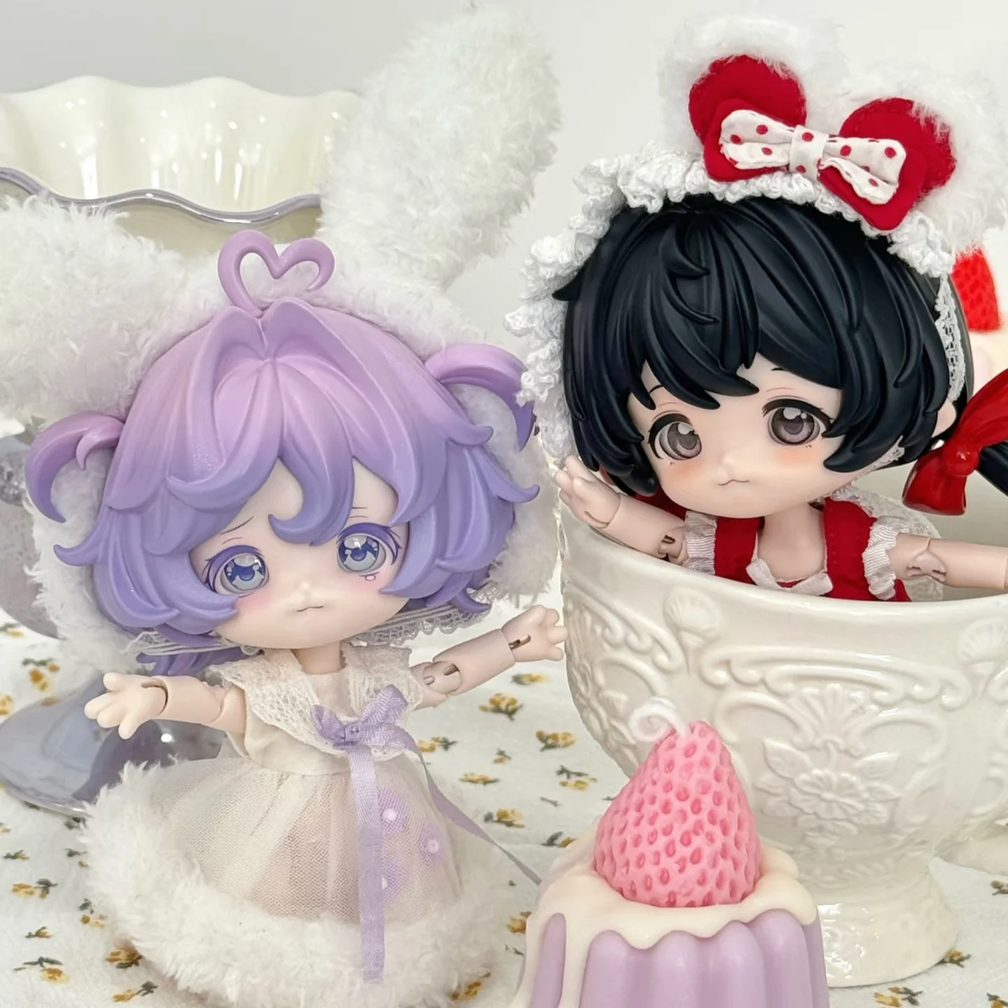 

New Electric Pet Bjd Trendy Play Blind Box Original Milk Cake Dream Puff Series 14cm Joint Movable Doll Handmade Doll Gift Toys