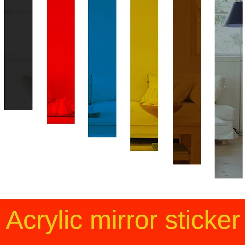 3 Meter Waist Lines Acrylic Mirror Wall Stickers Home Decor Living Room Simple Lines Wall Sticker for Bedroom Geometry Rectangle