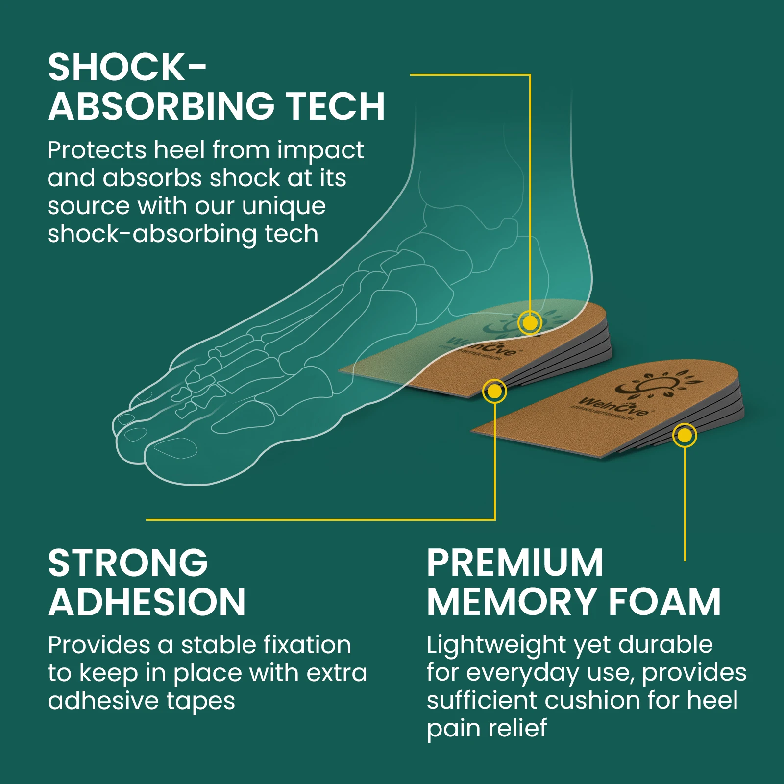 Silicone Gel Altura Aumentar Palmilha, Inserções de elevação do calcanhar, Sapato Foot Care Protector, Almofada Elástica Absorção da Dor, Palmilhas