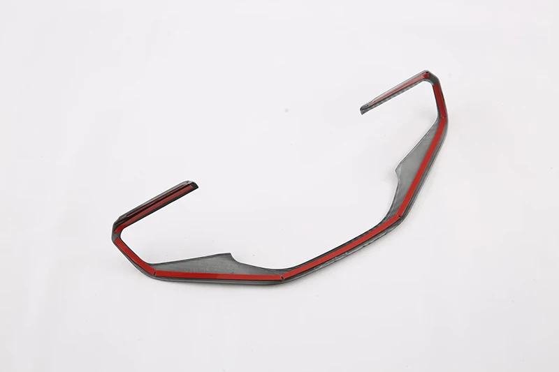 ل MG 3 MG3 2024 2025 2026 ألياف الكربون نمط عجلة القيادة غطاء لوحة الحافة إدراج شارة صب مقبلات #4