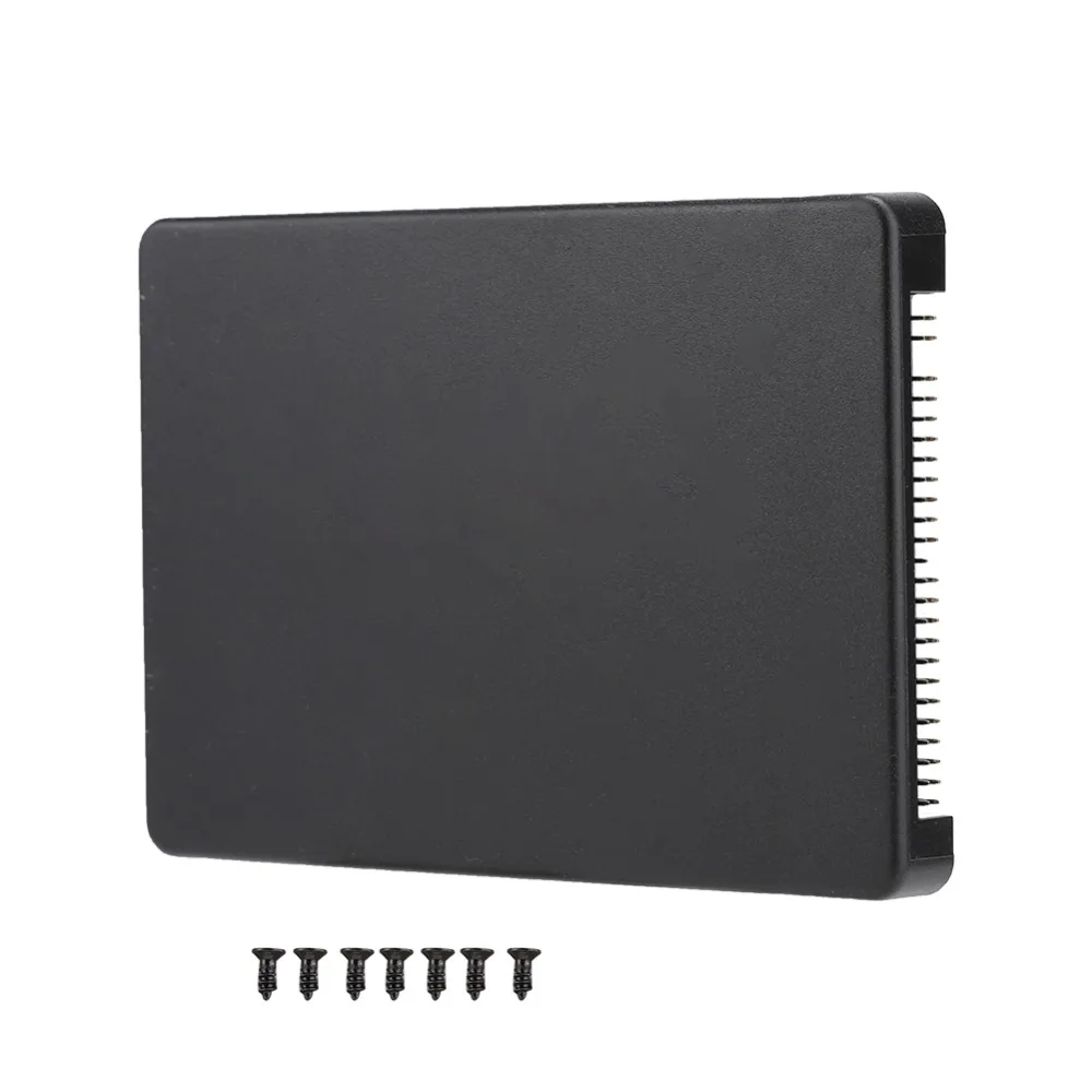 44 Pin Hard Drive Box Parallel Port Stable Performance mSATA SSD Enclosure Black/White Not Inclube Hard Disk IDE Adapter
