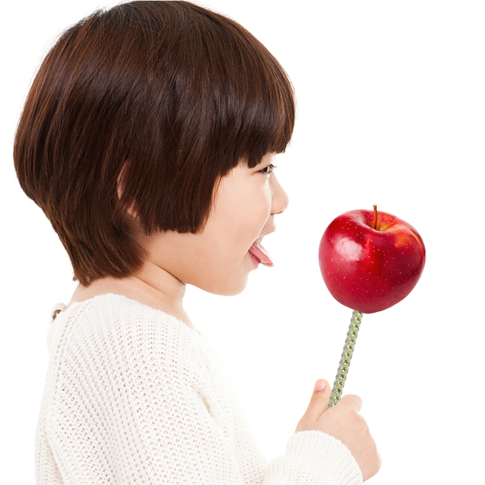 

12pcs Light Decoration Apple Sticks Cake Chocolate Party Supplies Compact Wood Decorative Sticks Safe