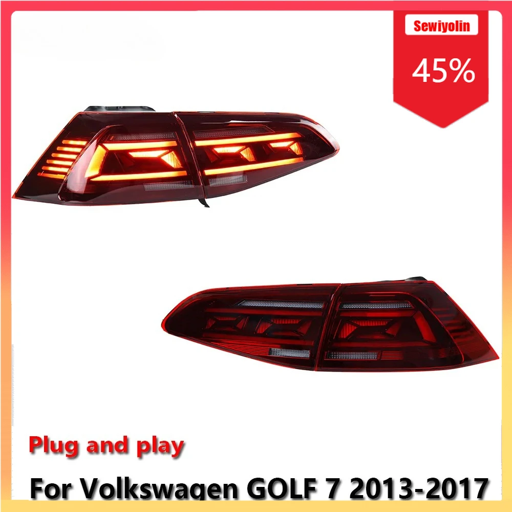 

Автомобильный светодиодный задний фонарь, автомобильные детали для VW GOLF 7 2013-2017, авто противотуманные DRL, стоп-сигнал, указатель поворота, Plug and Play