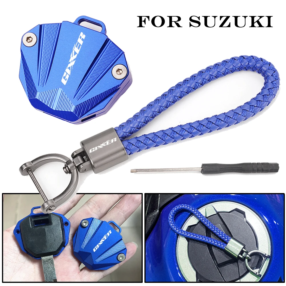 For Suzuki GIXXER 250 SF GIXXER SF 150 2015-2023 2024 2025 Motorcycle Accessories CNC Key Shell Key Case Cover Key Chain Keyring