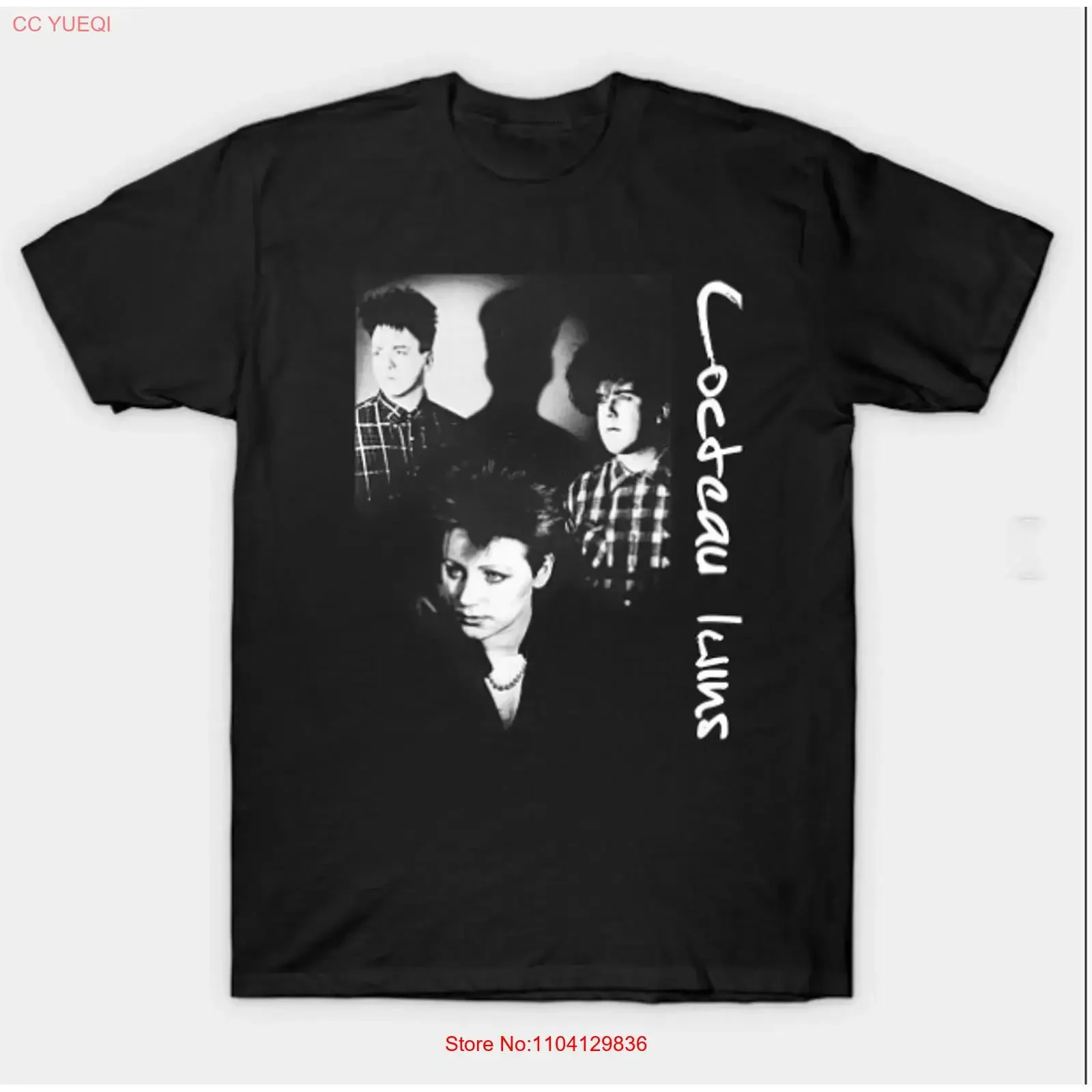 Vintage Cocteau Twins Band Music Cotton Black S 234XL T shirt vintage Washed streetwear Slightly Unisex Comfortable Stretched