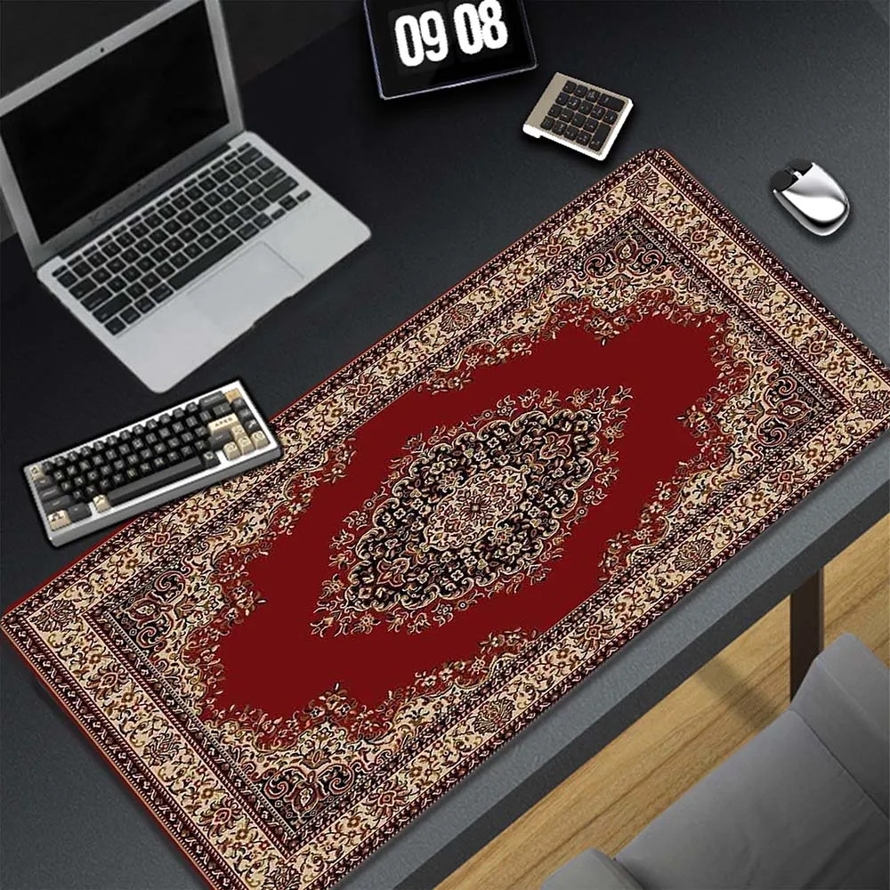 

Gaming Mouse Pad Persian Carper Large Mousepad Gamer Speed Accessories Keyboard Pads Non-slip Rubber Soft Desk mat 400x900mm XXL