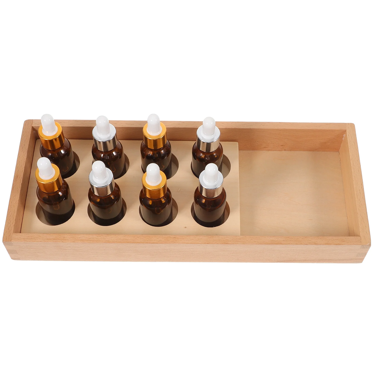 

1 set 1 Set Wooden Taste Sense Bottle Montessori Educational For Toddlers Babies Sensory Learning Kids Motor Skills Development
