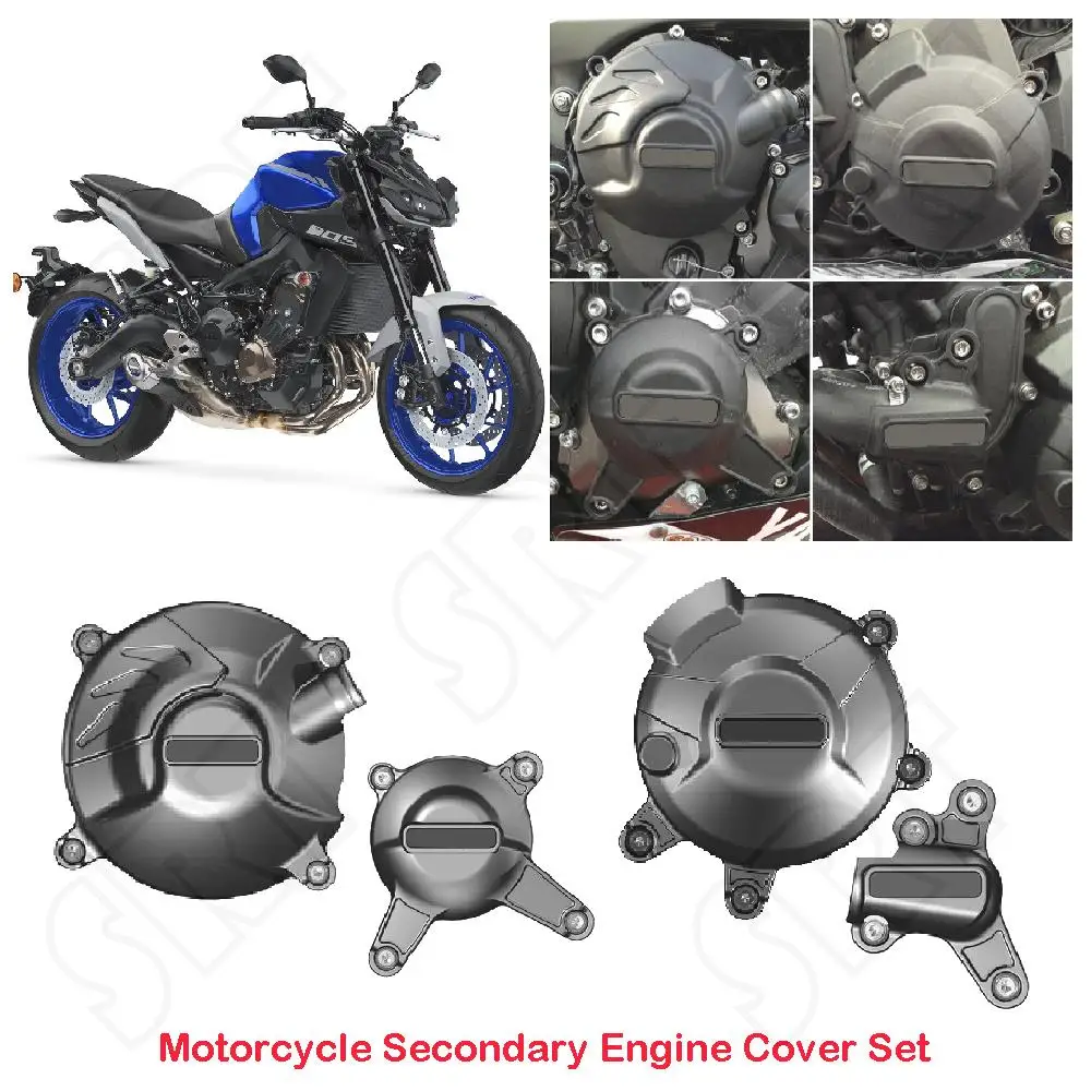 

Подходит для Yamaha MT 09 MT09 ABS FZ09 FJ09 MT-09 TRACER 900 GT 2014-2020 мотоциклетный вторичный комплект крышек двигателя защитные накладки