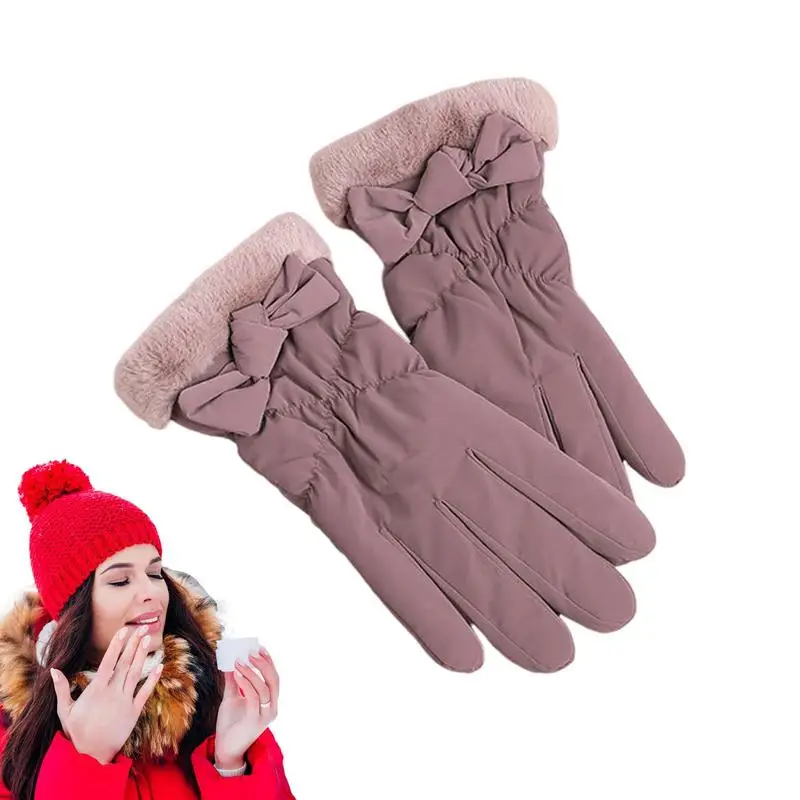 Women Gloves Thermal Hand Gloves Reusable Touchscreen Texting Warm Gloves For Skiing Climbing