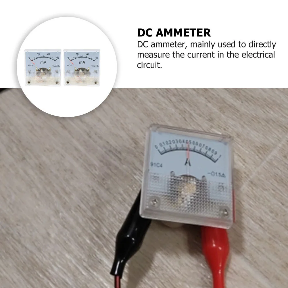

2Pcs 0-30Ma Dc Ammeter Analog Current Panel Meter Amp Gauge 2.5 Accuracy Clear Scale for Electrical Equipment Test Board
