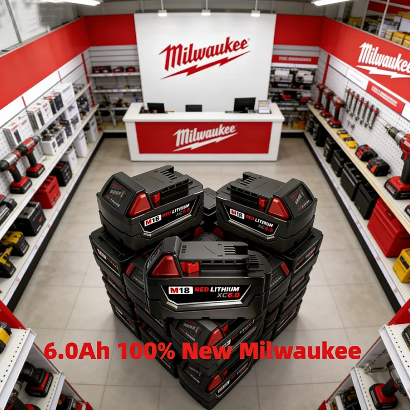 

Milwaukee M18 18V 6.0Ah Rechargeable Battery 18650 Cell For Original Milwaukee 48-11-1860 48-11-1850 48-11-1840 Tools Battery