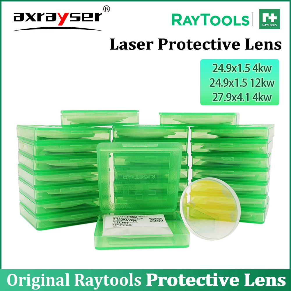 Original Raytools Protective Windows Laser Optical Lens 27.9*4.1 1064nm 211LCG0037 for Fiber Laser Head BT240S BM109 BM114S