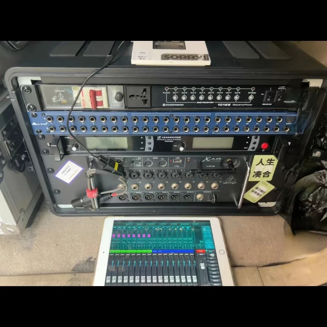 PE Plastic Professional Tool Box Organizer Stage Equipment Cabinet Audio Amplifier Portable Tool Box Shockproof Tools Packaging