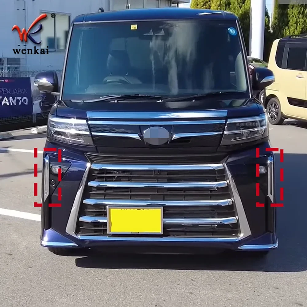 Для Daihatsu Tanto Custom La650s La660s 2023, хромированная передняя и задняя противотуманная фара из АБС-пластика, накладка, лампа противотуманной фары, внешние аксессуары