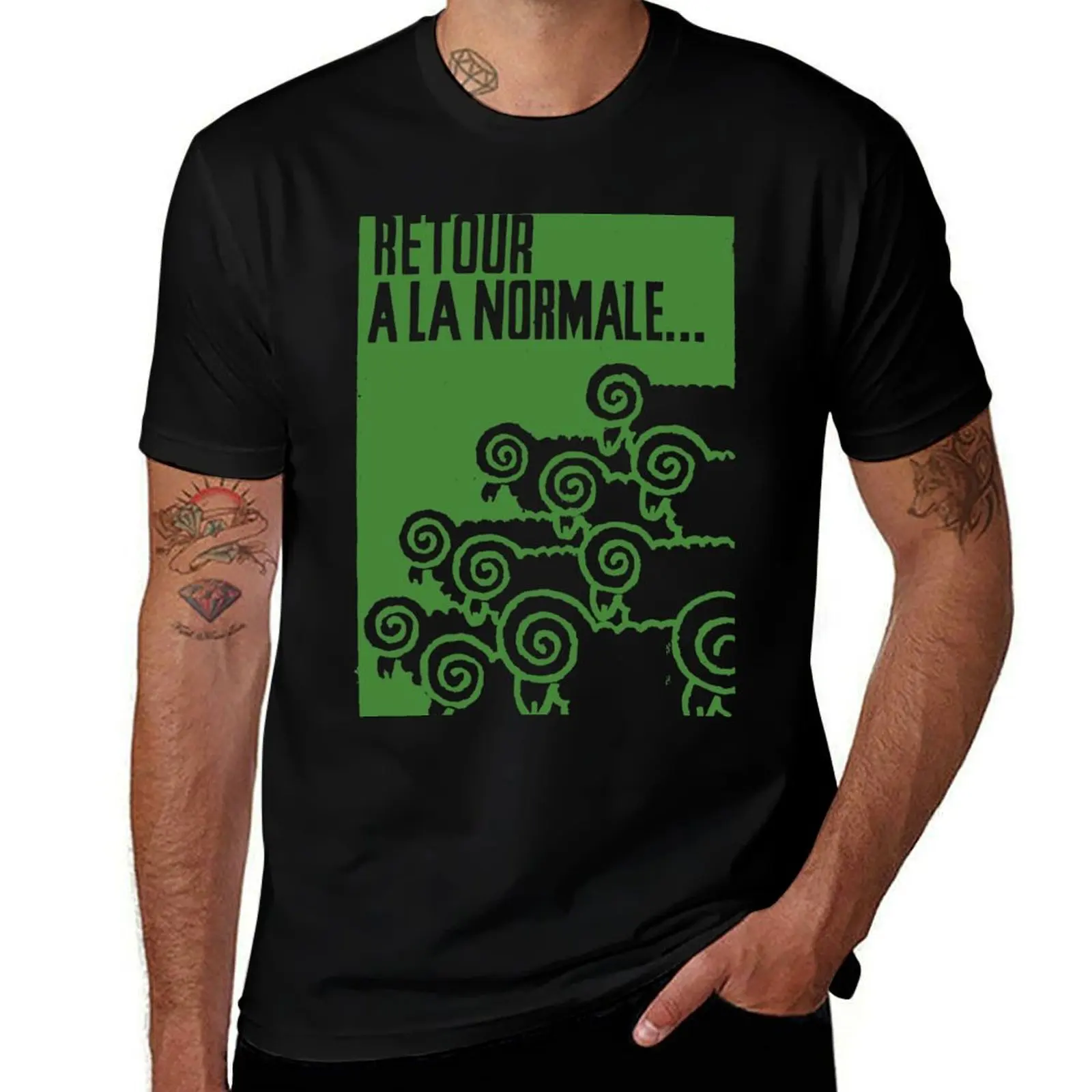 Mai 68 Retour a la Normale T-Shirt Fashion Letter Print T-Shirt