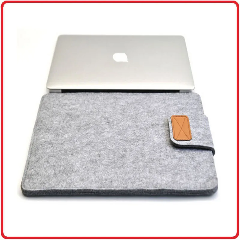 11/12/13/15 Inch Solid Color Tablet Cases New Fashion Velcro Felt Case Ipad Tablet Cases Felt Polyester Case