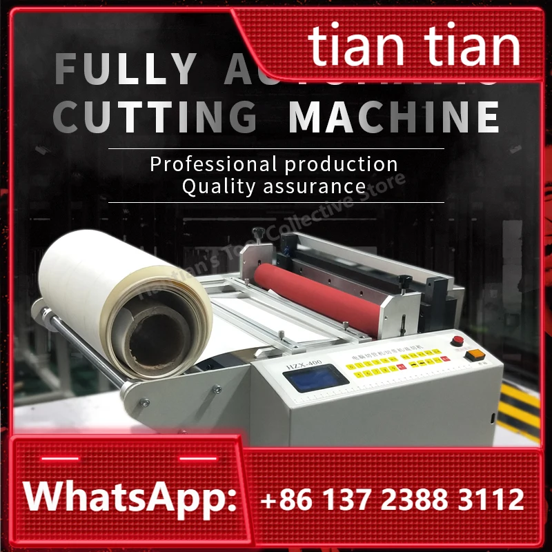 Automatic Cloth Tape Cutting Machine LCD Screen For Non-woven Fabric Bubble Film Copper Foil Kraft Paper PVC Film