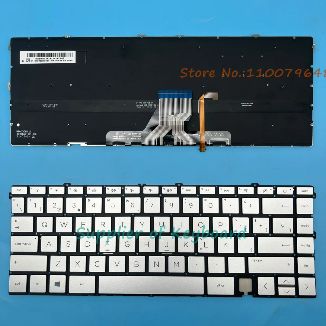 NEW Spanish/UK Keyboard For HP ENVY 13-ba 13-bd 13-ay 13-ba0000 13-bd0000 13-ay0000 13-ay0003nn 13-ay0504na 13-ay0505na Backlit