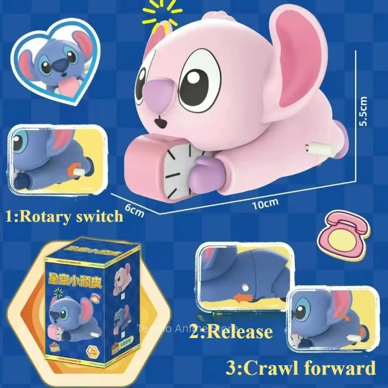 Nuevo juguete para gatear móvil Lilo & Stitch, colgante de descompresión de Anime Kawaii My Melody, juguete para regalo de relojería de moda de dibujos animados para niños