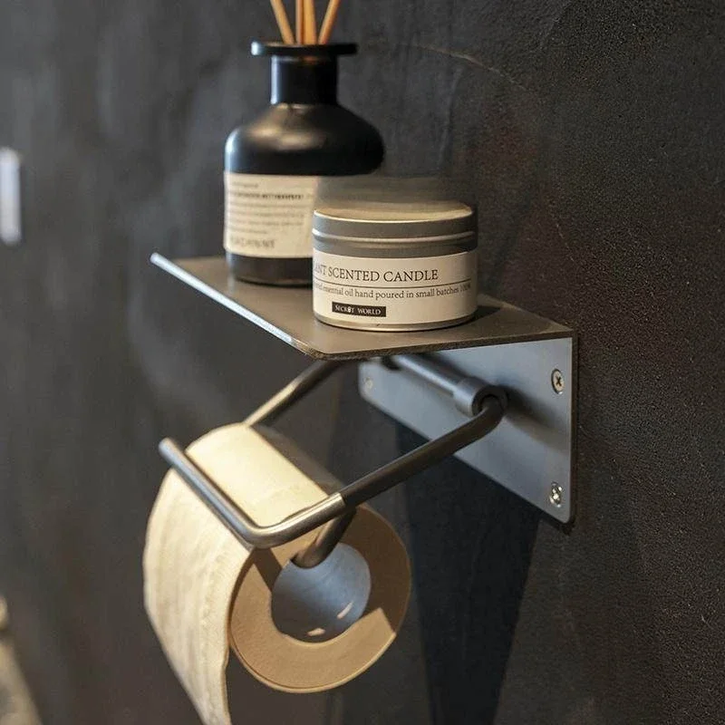 Luxury Nail-free Toilet Paper Holder Rustproof Wall Mounted for Bathroom Kitchen Washroom Tissue Storage Accessories