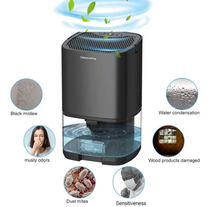 Air Dehumidifier For Air Filter Home Mini With 7 Colors LED Dehumidifier Office Silent Moisture Absorption Deodorizer Dryer