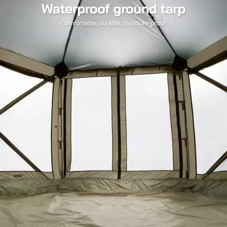 Pop up  Gazebo Tent for Camping 12x12 Feet Sn Tent Outdoor Shade Sn House with Ground Tarp Sn Room with Sidewalls Camping Gaze