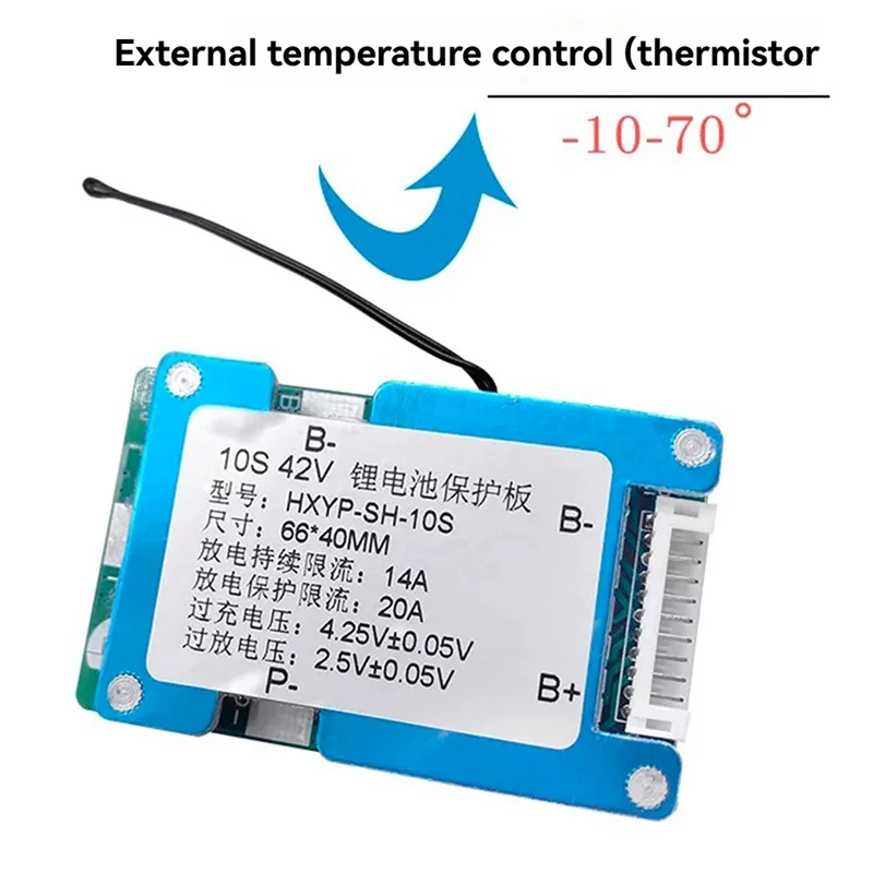 TTKK-For Ternary Lithium Battery Pack 42V 10S 15A BMS Electric Bicycle Vehicle With Temperature Protection