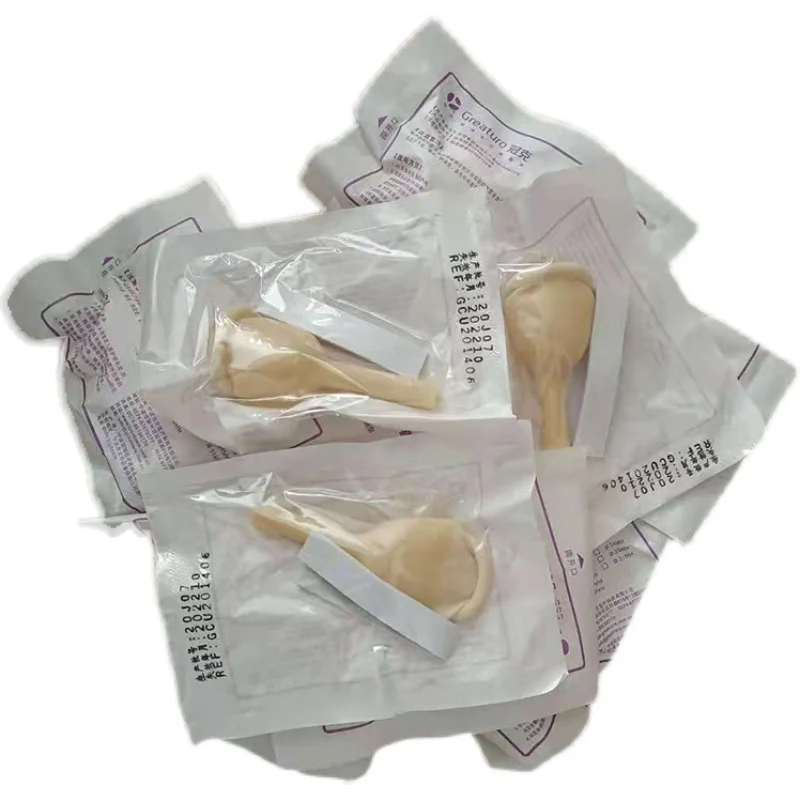 high quality 25mm/30mm/35mm male external catheter single use disposable condom shape urine collector Latex urinal bag