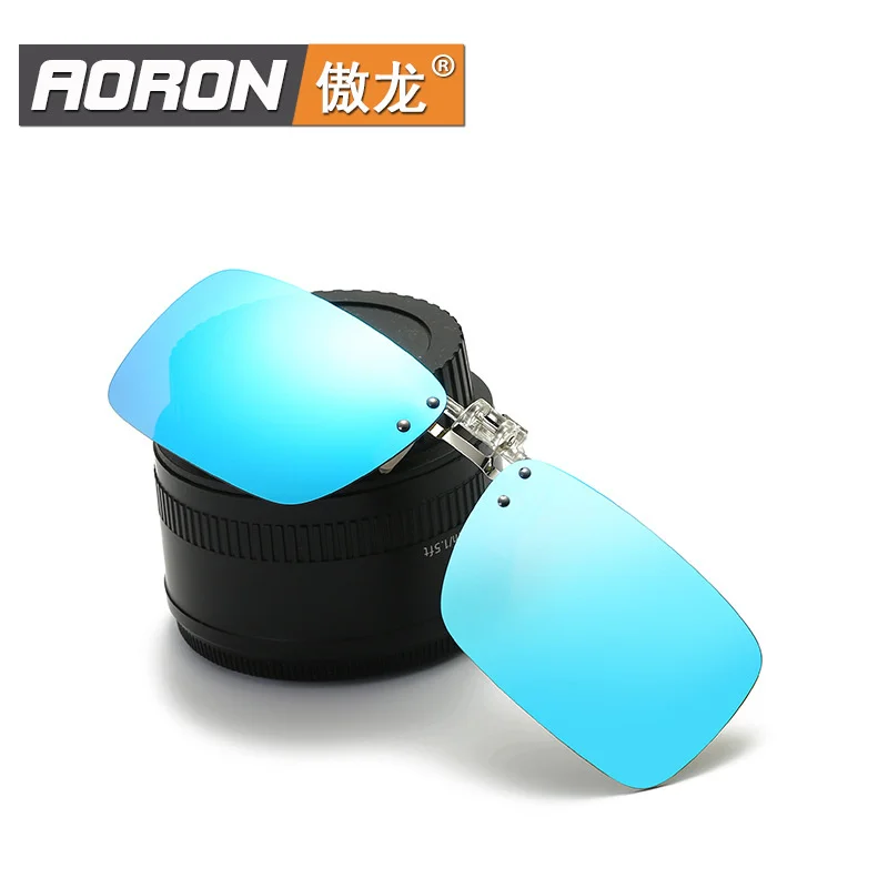 new polarizing clip reversible myopia clip men's and women's sunglasses Fashion true color film clip A902