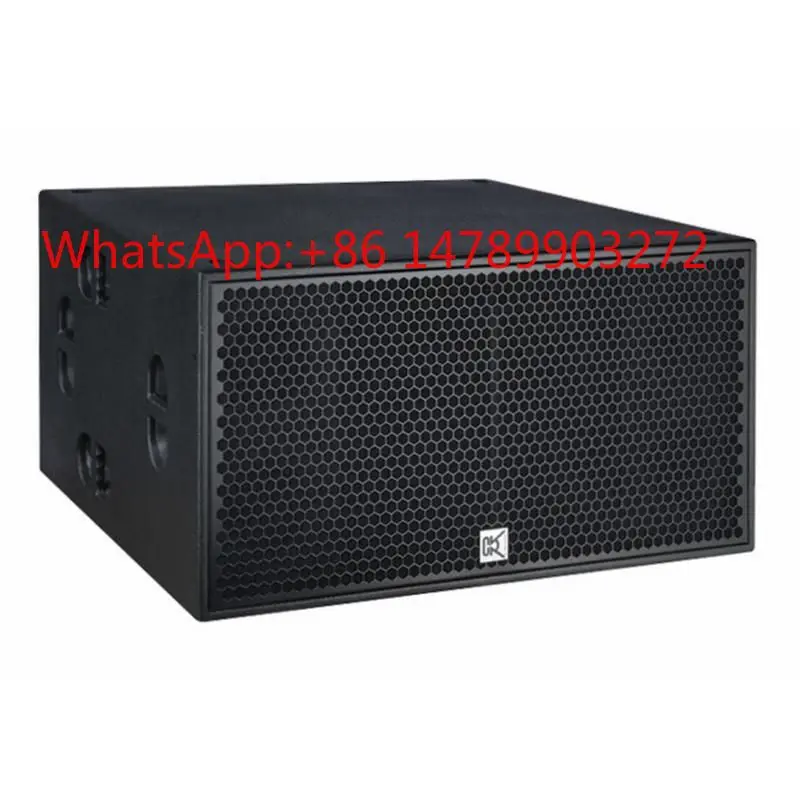 Caixa de Som Portátil à Prova d'Água de Alta Potência com Subwoofer Duplo de 18 Polegadas em Madeira de Bétula para Eventos ao Ar Livre e Festas