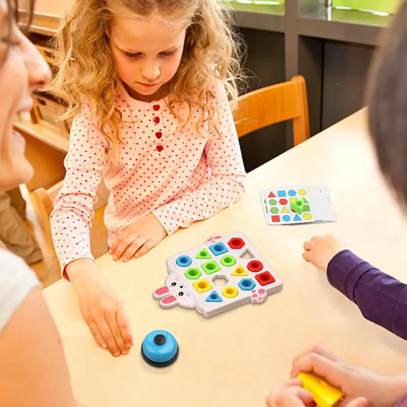 Jeu d'association de formes géométriques pour enfants, puzzle 3D, jouet Montessori dos, interaction d'apprentissage précoce, documents, cadeaux