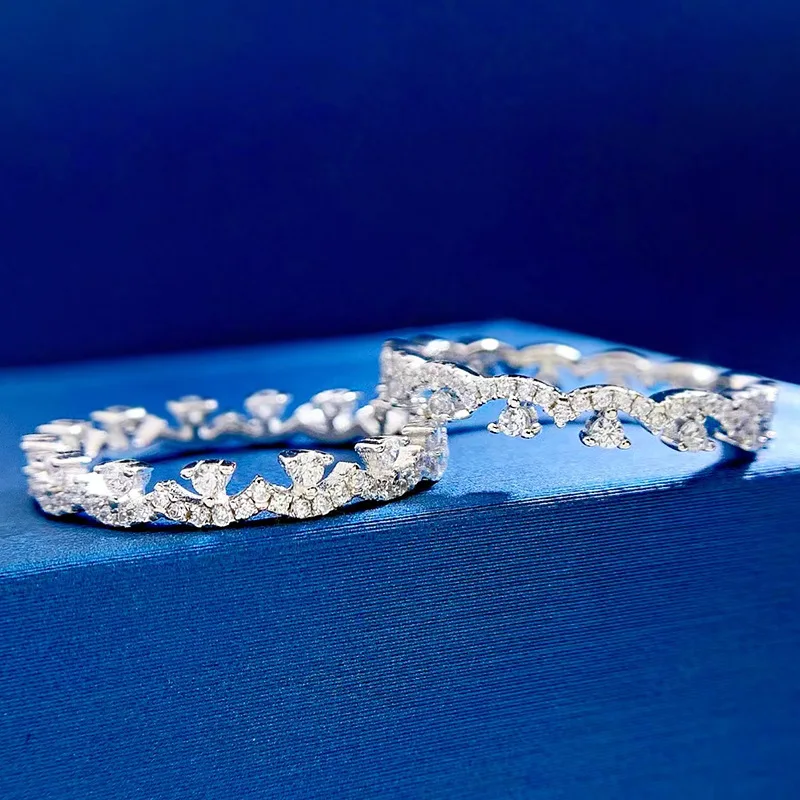 

New full diamond lined lace ring for women, simple and personalized, thin and layered, fashionable and trendy