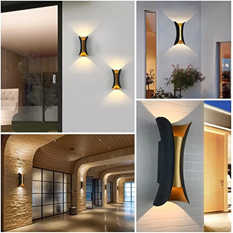 dourado led lampadas de parede para sala luz de fundo quarto cabeceira criativo corredor escada wall sconce ip65 varanda luz 01