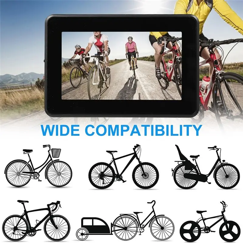 NEW HOT In Stock-Bicycle Rear View Camera With 4.3" Monitor, Handlebar Bike Mirror, 1080P Night Vision Function For Mountain Bik
